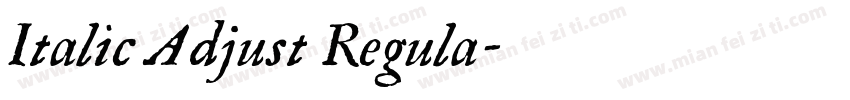 Italic Adjust Regula字体转换